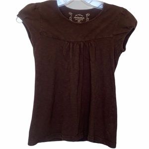 Arizona Cap Sleeve Shirt Brown Girl's Size Medium
